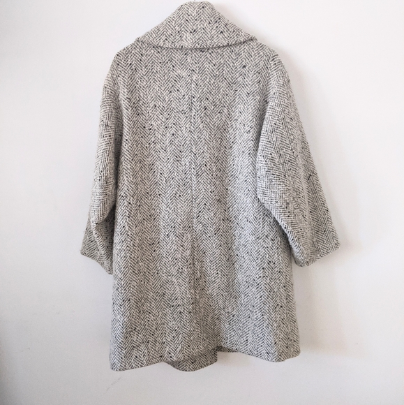 Vince Wool-alpaca Blend Herringbone Print Coat - Picture 3 of 6